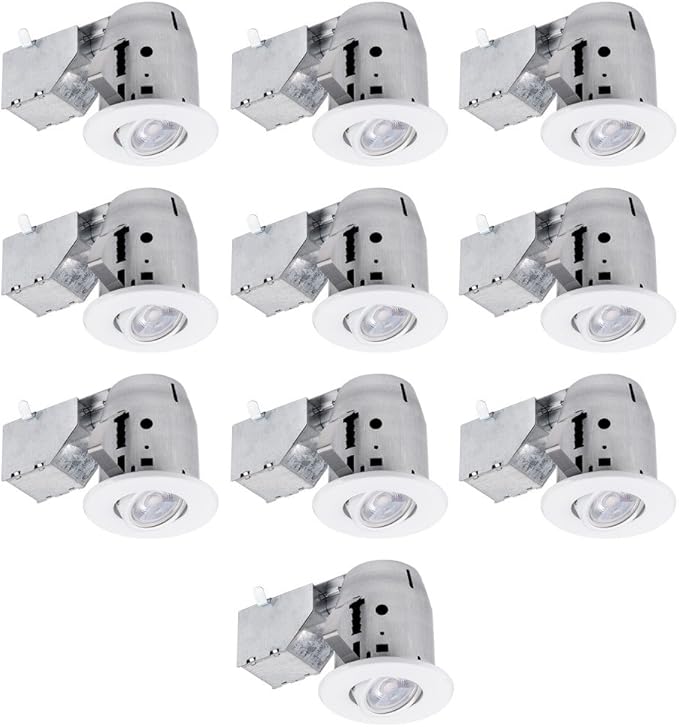 Globe Electric 3" LED IC Rated Swivel Round Trim Recessed