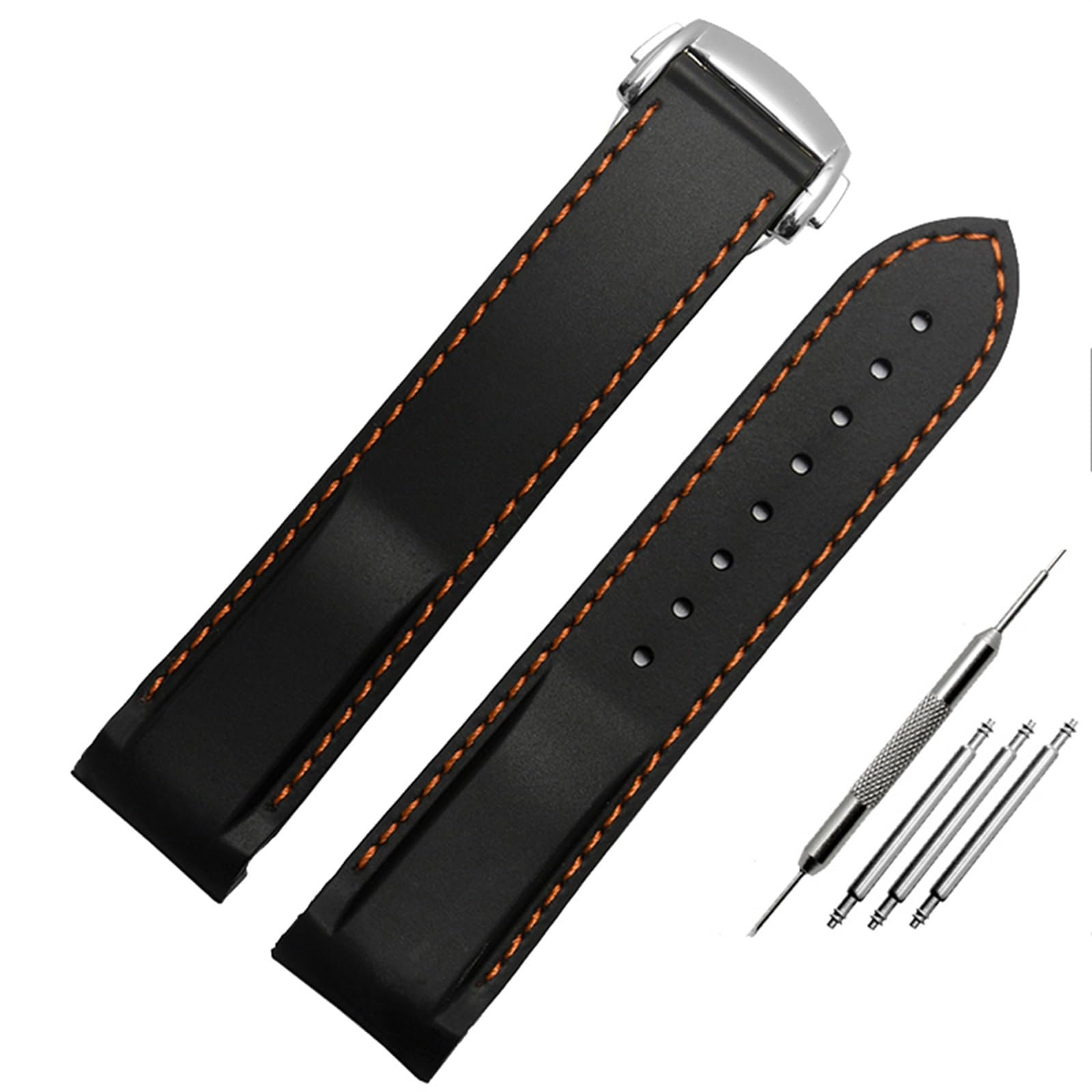 JDIME 20 mm 22 mm zakrzywiony interfejs gumowe silikonowe paski do zegarków Omega Seamaster 300 Speedmaster Strap