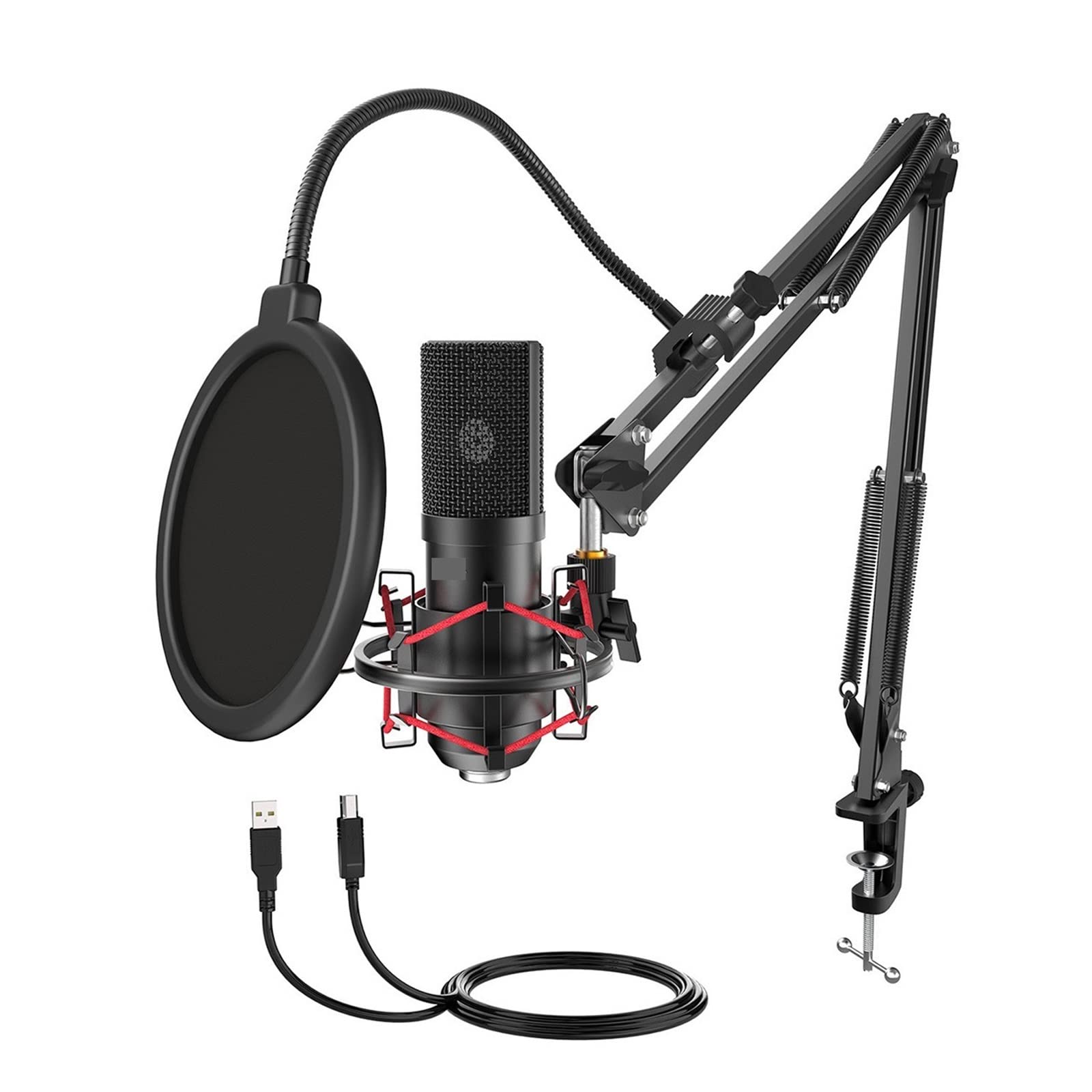 Microphone USB gaming T732 avec filtre anti-pop et directivité claire