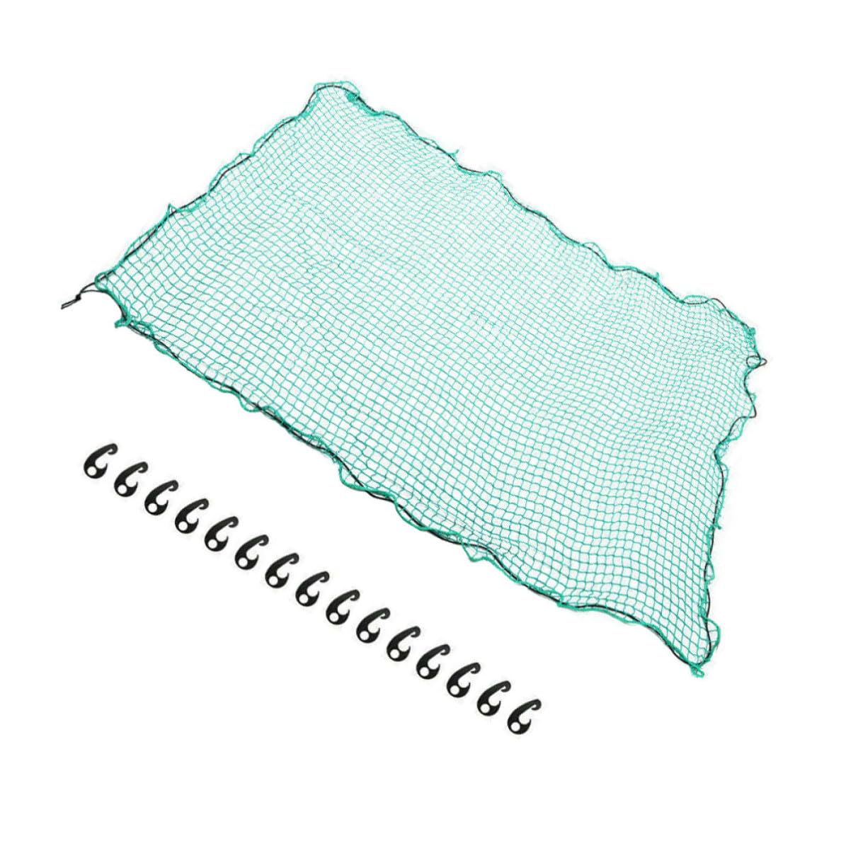 Rete di Carico per Cassone Camion in Nylon Resistente con Elastici e 15 Ganci, per Trailer e Pick-up Durante Campeggio e Trasporto Merci