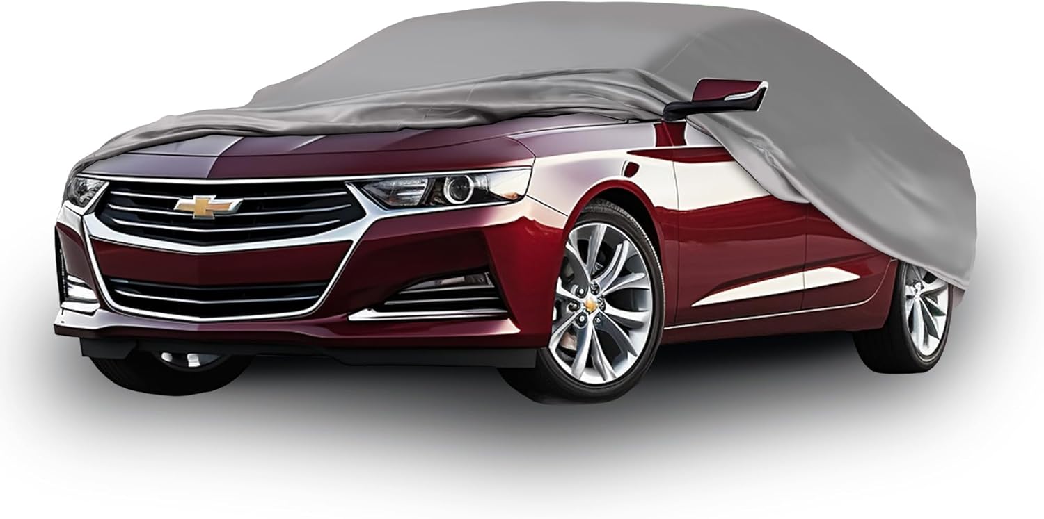 Car Covers Weatherproof Max Car Cover & Warranty Compatible with Chevrolet 2000-2013 Impala – Outdoor Cover Theft Cable Lock Car Accessories Better Than Waterproof