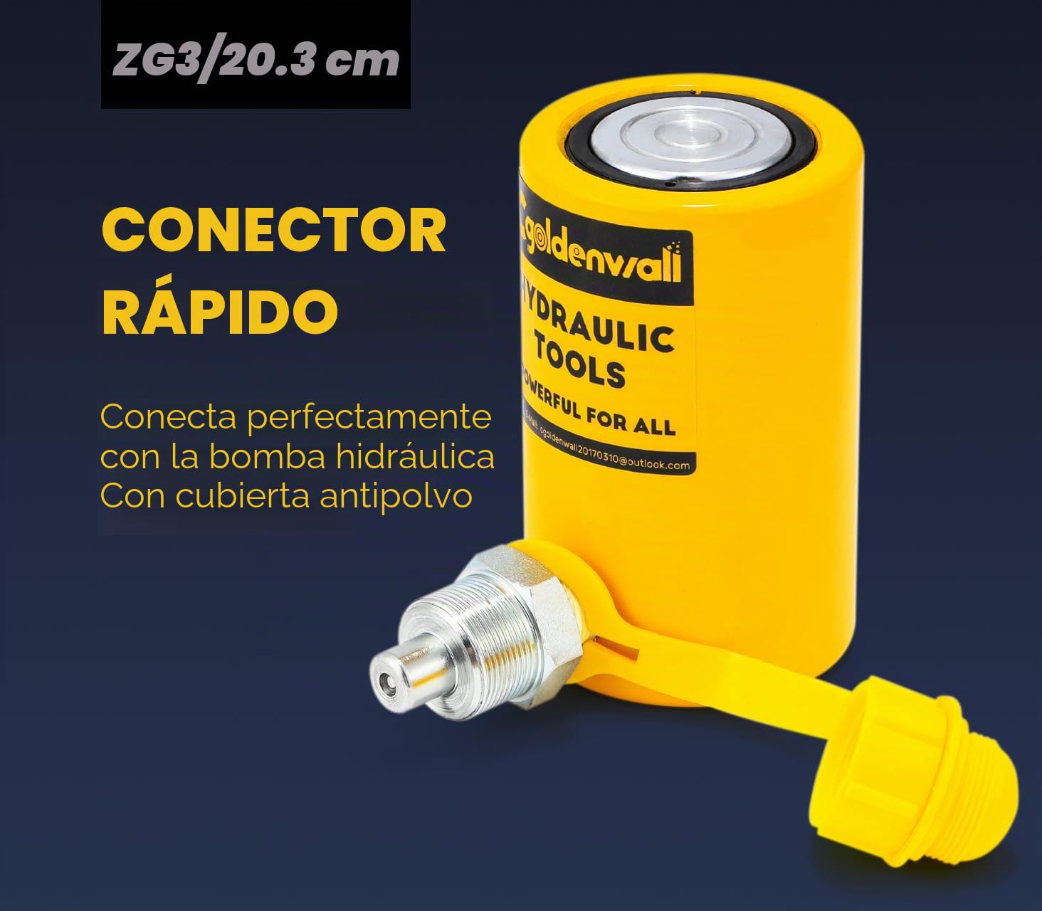 CGOLDENWALL Gato Hidráulico RSC-30T para Maquinaria de Construcción | Apto para Espacios Reducidos, Funciona en Cualquier Angulo para Elevación-Ideal para Industrial