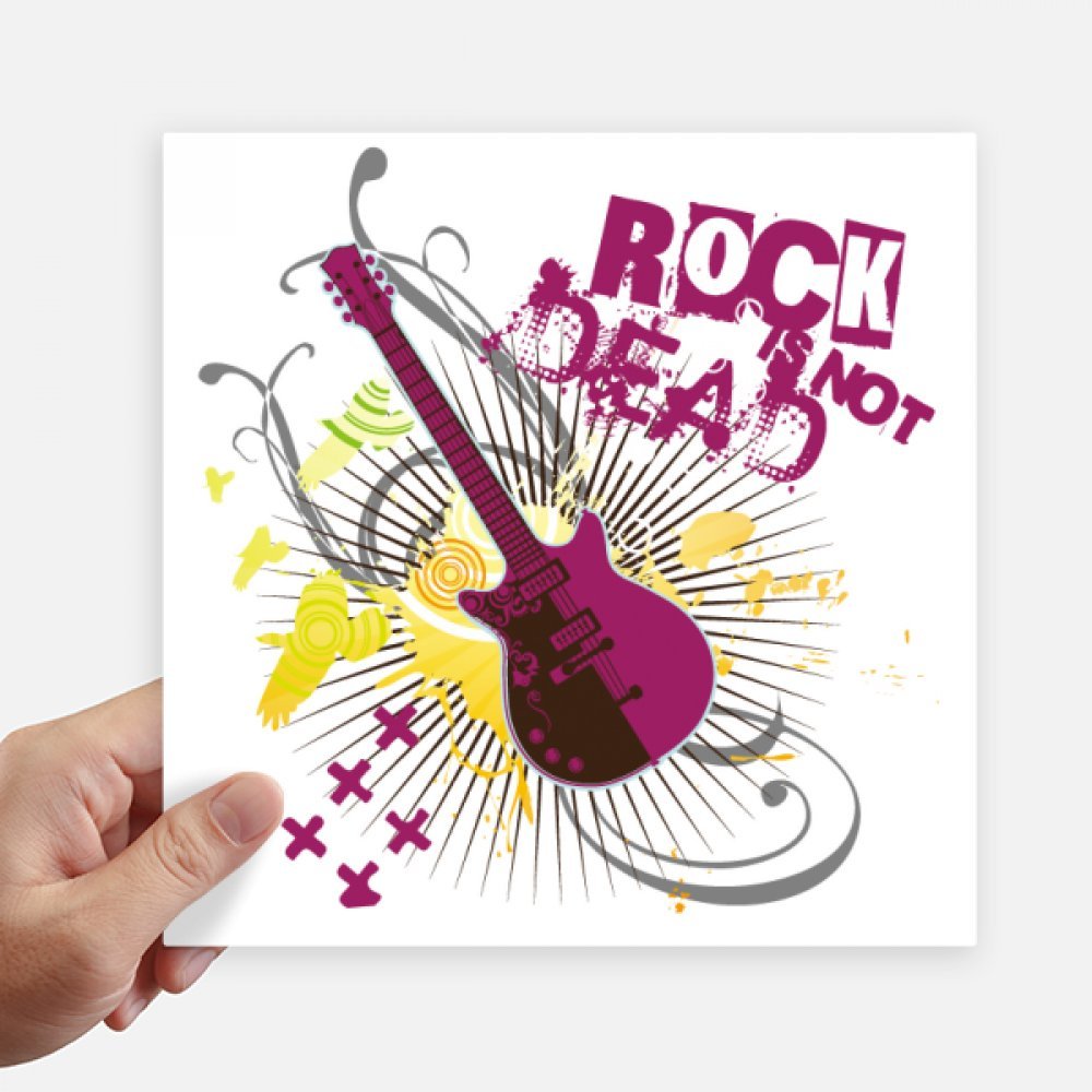 Autocollant carré de 20 cm musique rock pour personnaliser votre ordinateur portable et guitare