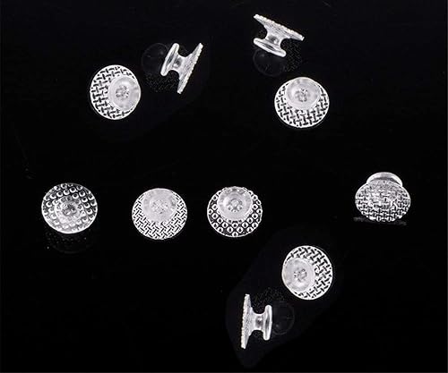 Miniatura 2 de Botones lingües de cerámica dentales compuestos ortodónticos transparentes Bondable Base redonda (paquete de 1)