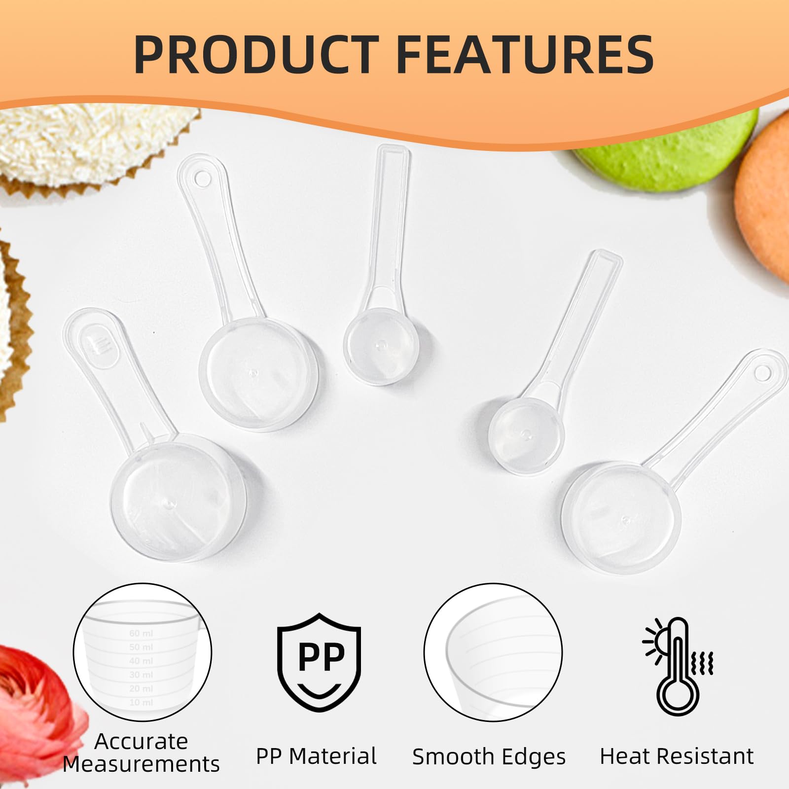 Simarro Lot De 4 Cuillères Doseuses Transparentes Avec échelle En