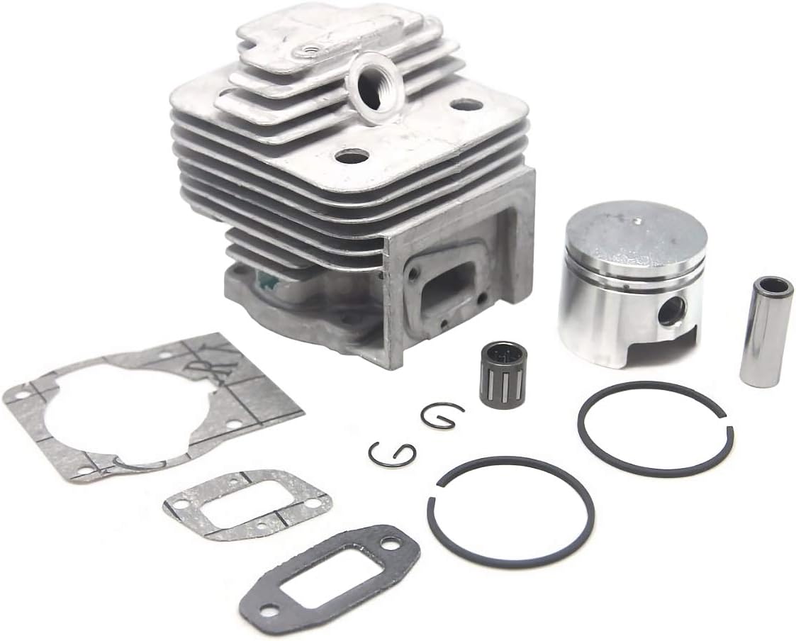 Cylinder & Piston Kit With Gasket for 52cc BG520 CG520 1E44F-5 44F-5 44-5 Engine Brush Cutter Cylinder Block Rebuild Assembly Trimmer Parts