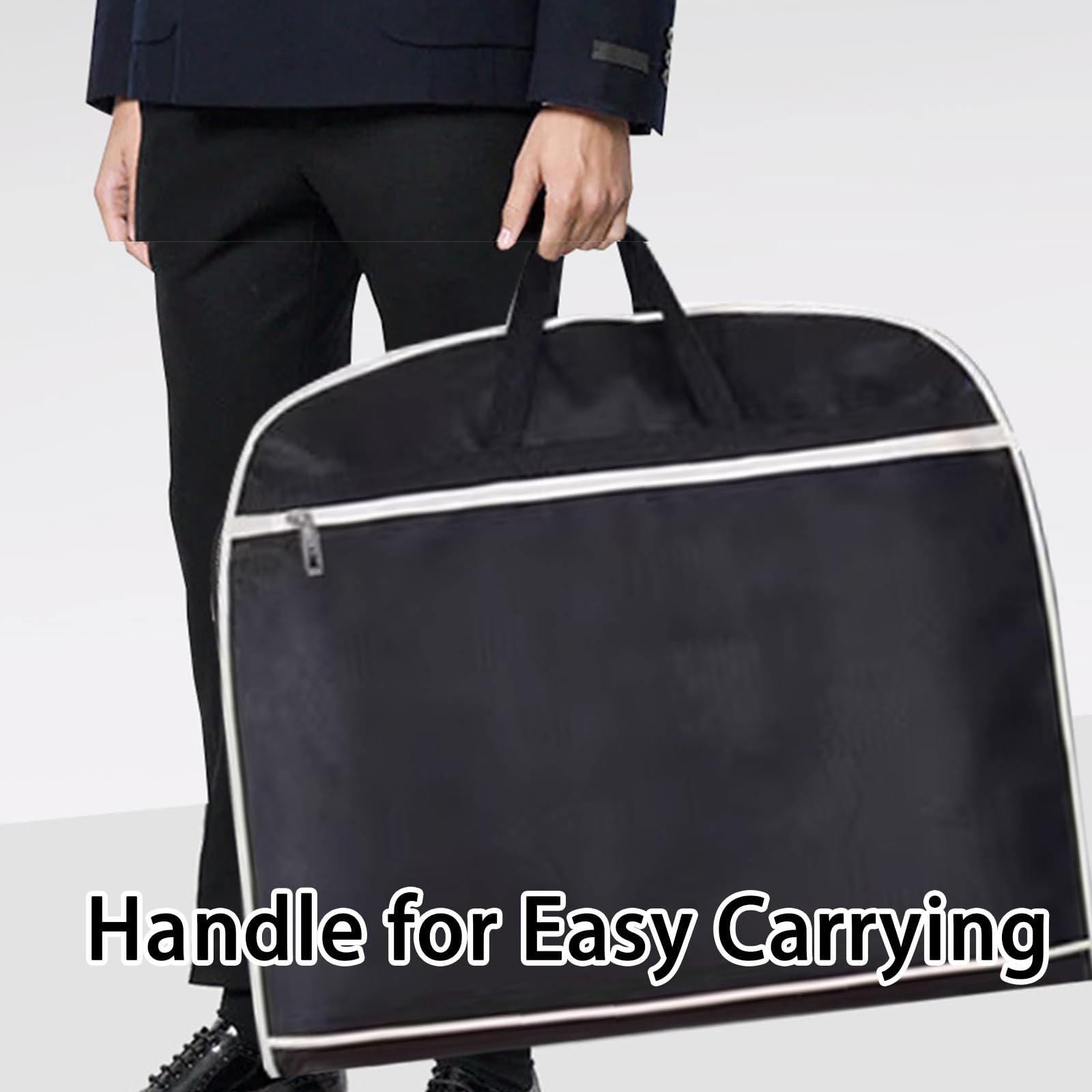Funda Traje de 110 cm para Viajes y Almacenamiento en Armario, Paquete de 3 Fundas Ropa con 2 Asas para Rpa, Abrigos, Chaquetas y Camisas