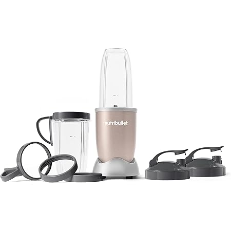 NutriBullet Pro - 13-Piece High-Speed Blender/Mixer System with Hardcover Recipe Book Included (900 Watts) Champagne, Standard