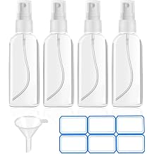 DTDNZKN 4 Paket 2 oz 50 ml Mini Sprey  i eleri  effaf Seyahat Boyu Sprey  i eleri Huniler ve Etiketler ile S zd rmaz