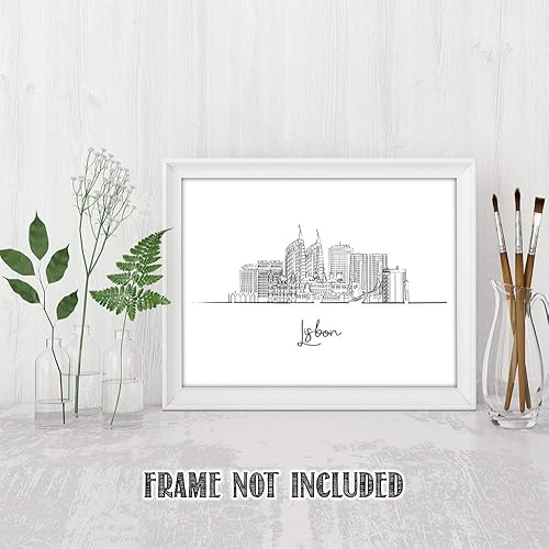 Vista 133 de TJ Originals - Barcelona, Madrid y España vistas de la ciudad, arte de pared ilustrado a mano, decoración de pared de sala de estar - Pósteres