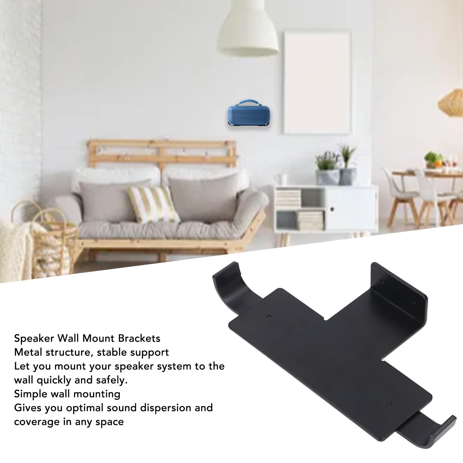 Supporto da Parete in Metallo per Altoparlante Bluetooth Ad Alta