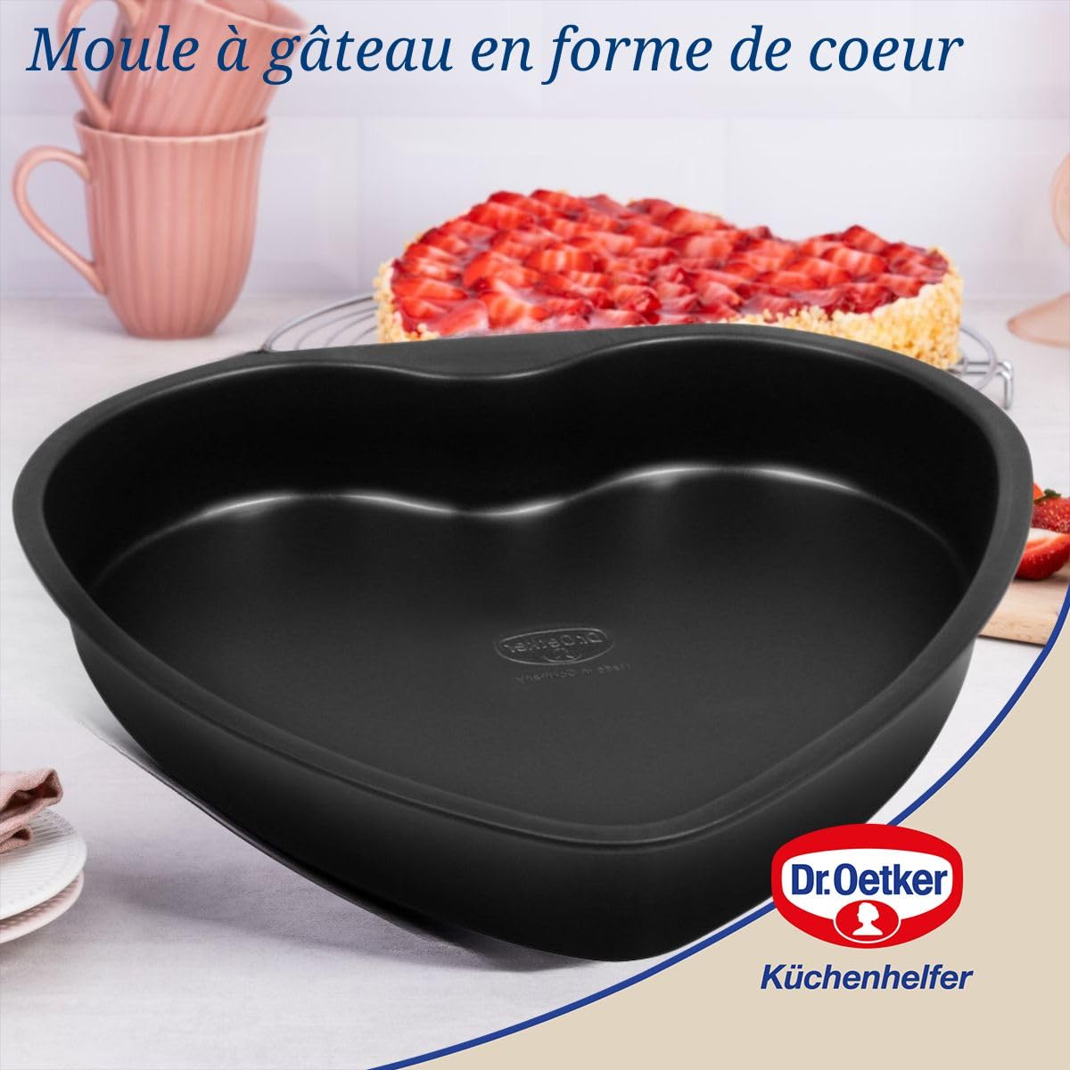 Moule à Gâteau En Forme De Cœur 11cm - 2 Moules à Charnière Antiadhésifs Noir, Pour Cheesecake, Mousse, Chiffon