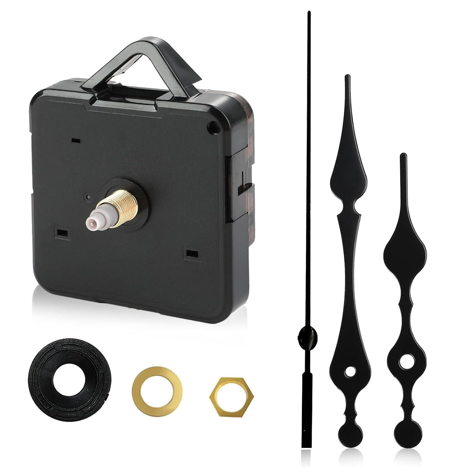 Wenrecu Clock Mechanism Battery Powered, Quartz Clock Movement Kit, High  Torque Silent Sweep Replacement for DIY Repair, Home Office Wall Clocks