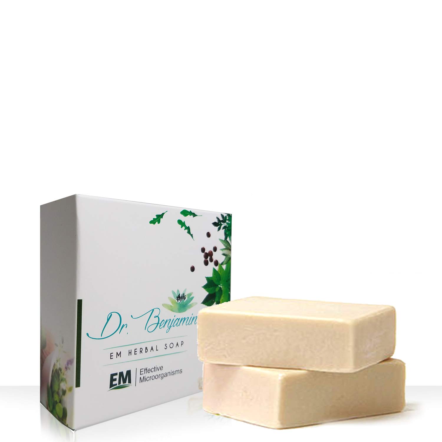 Dr. Benjamin Handmade Natural EM / Effective Microorganism Technology and Herb Bath Bar Soap (Pearl, 2 pack)