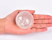 Vista 83 de AMOYSTONE Bola de aventurina azul Natural Cuarzo Cuarzo Cristal Esfera Piedra Bola con Base de Madera