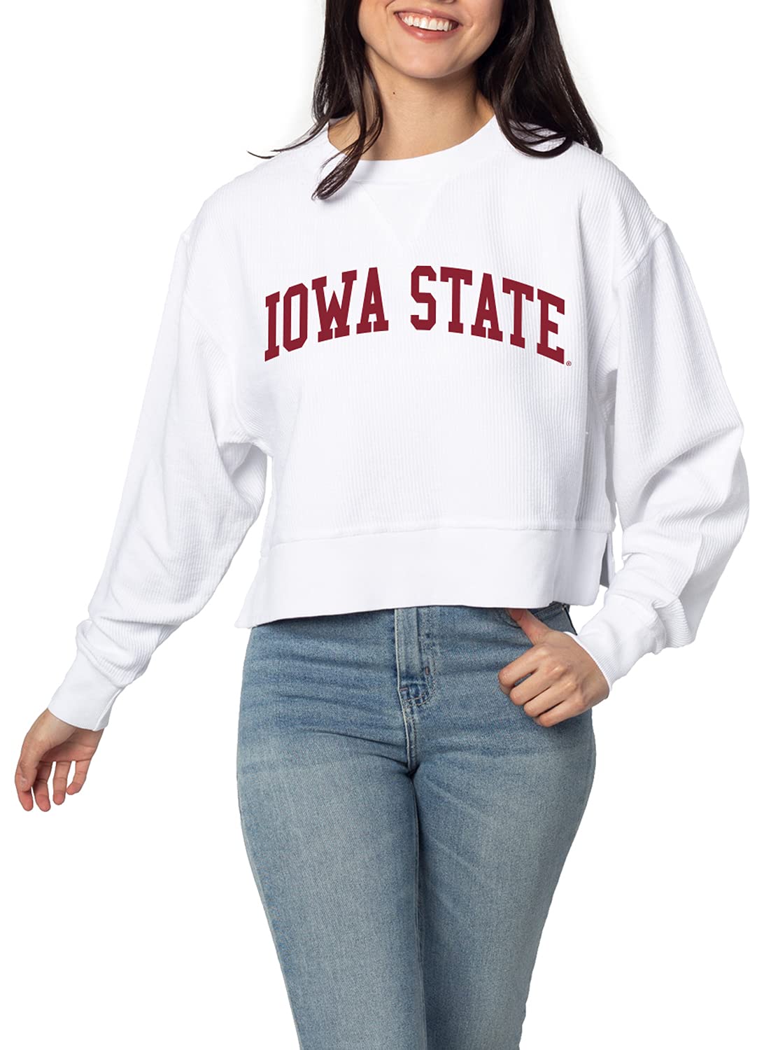 chicka-d NCAA womens Corded Boxy Pullover