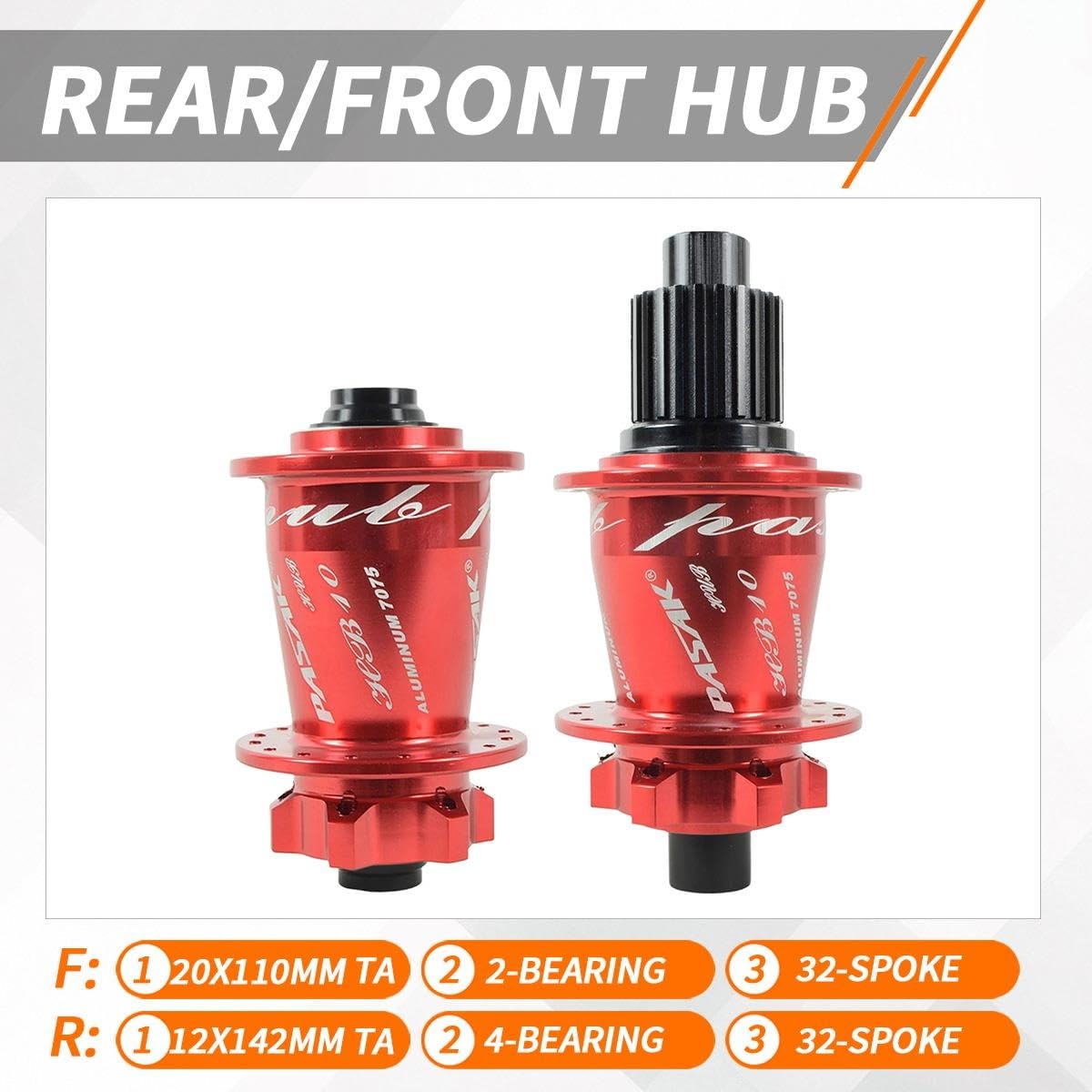 29" 27.5" 26" Perno Passante Set Di Ruote For Mountain Bike 20*110/12*142mm
