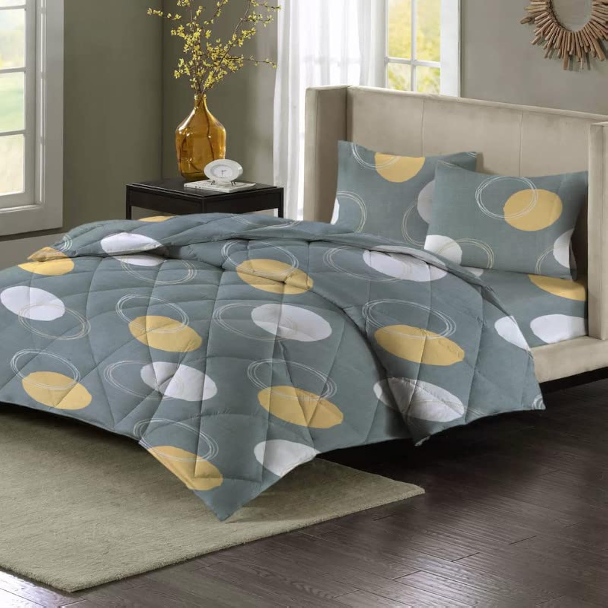 350TC Floral Cotton AC Comforter Set, King Size