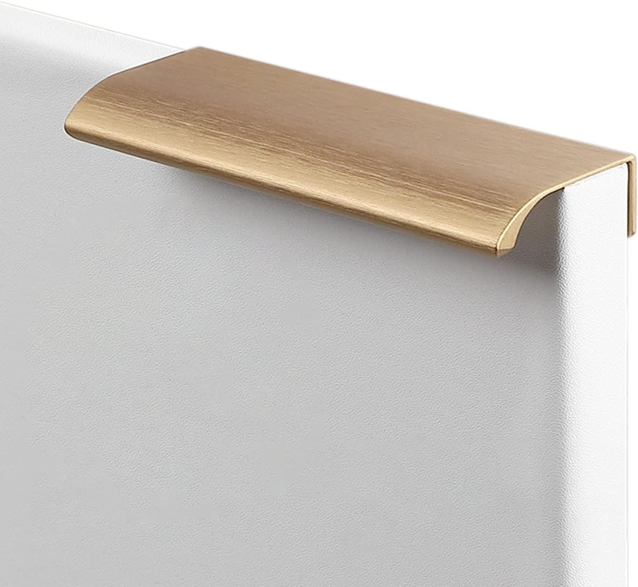 Lqzaxsrdr Onecolor Concealed Drawer Handles, Gold Brushed Aluminum Concealed Cupboard Handles Drawer Pulls Style 80-500Mm 2 Pcs(Length 80Mm)