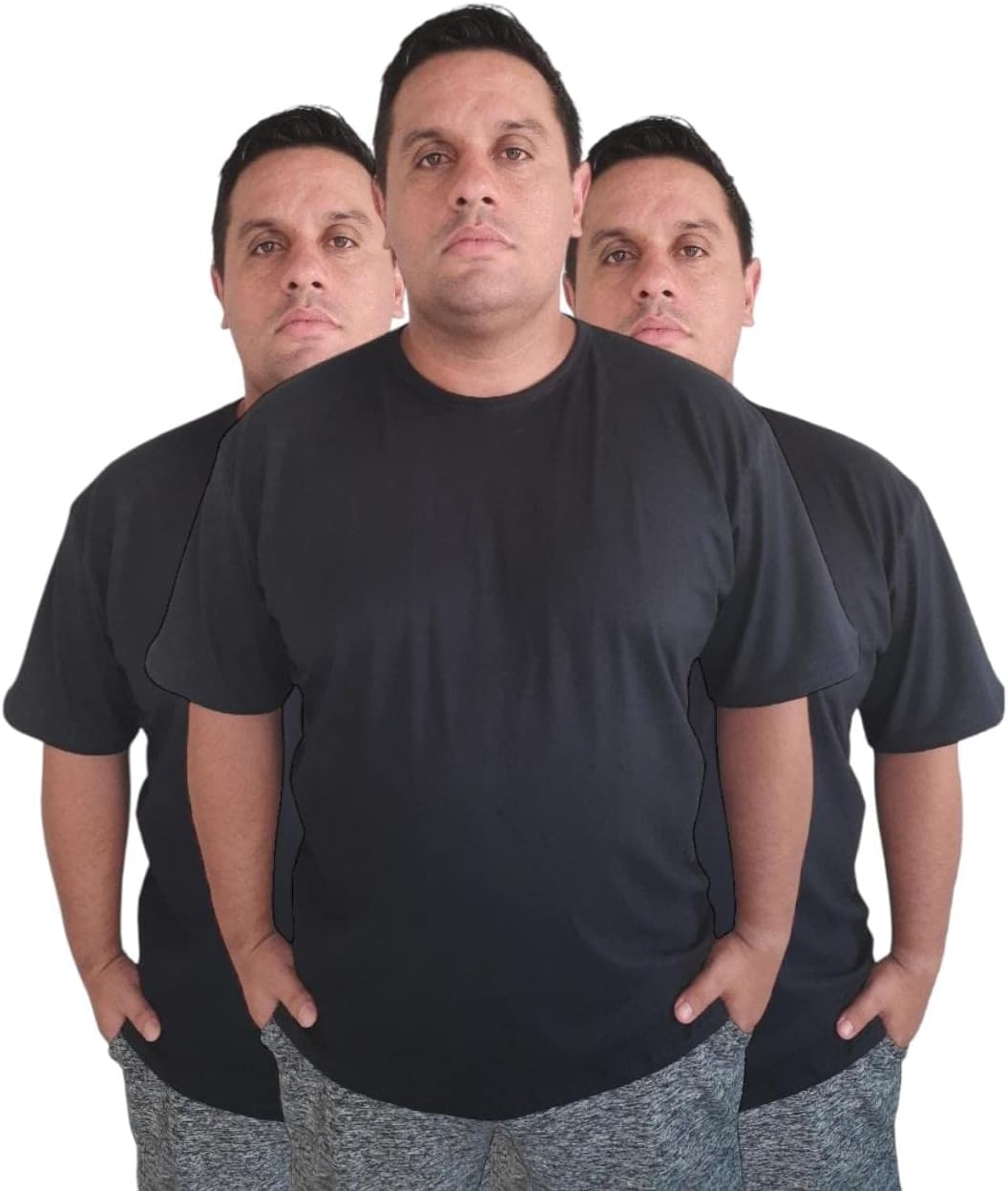 Kit 3 Camisetas Plus Size Masculina Camisas Lisa G1 G2 G3 G4