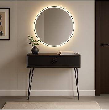Siyah Metal Ayaklı Modern Dresuar – 80X20X20 Cm, Suntalam, Minimalist Antre Ve Salon Konsol Dolabı