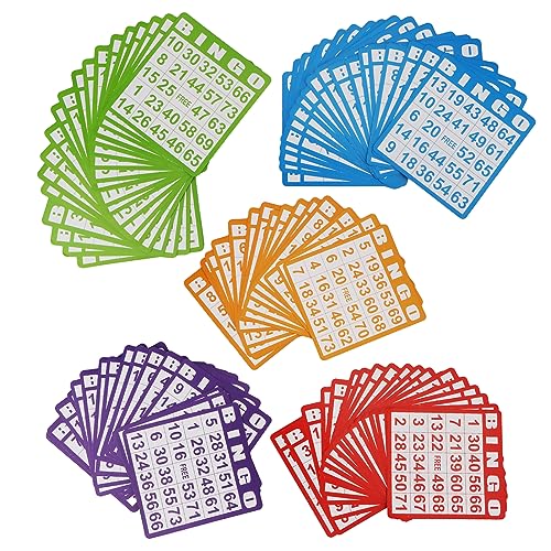 URbazaar 100 Pcs Bingo Game Cards Bingo Accessories Bingos Paper Game Supplement Cards for Party Card Games Family Gathering Activity
