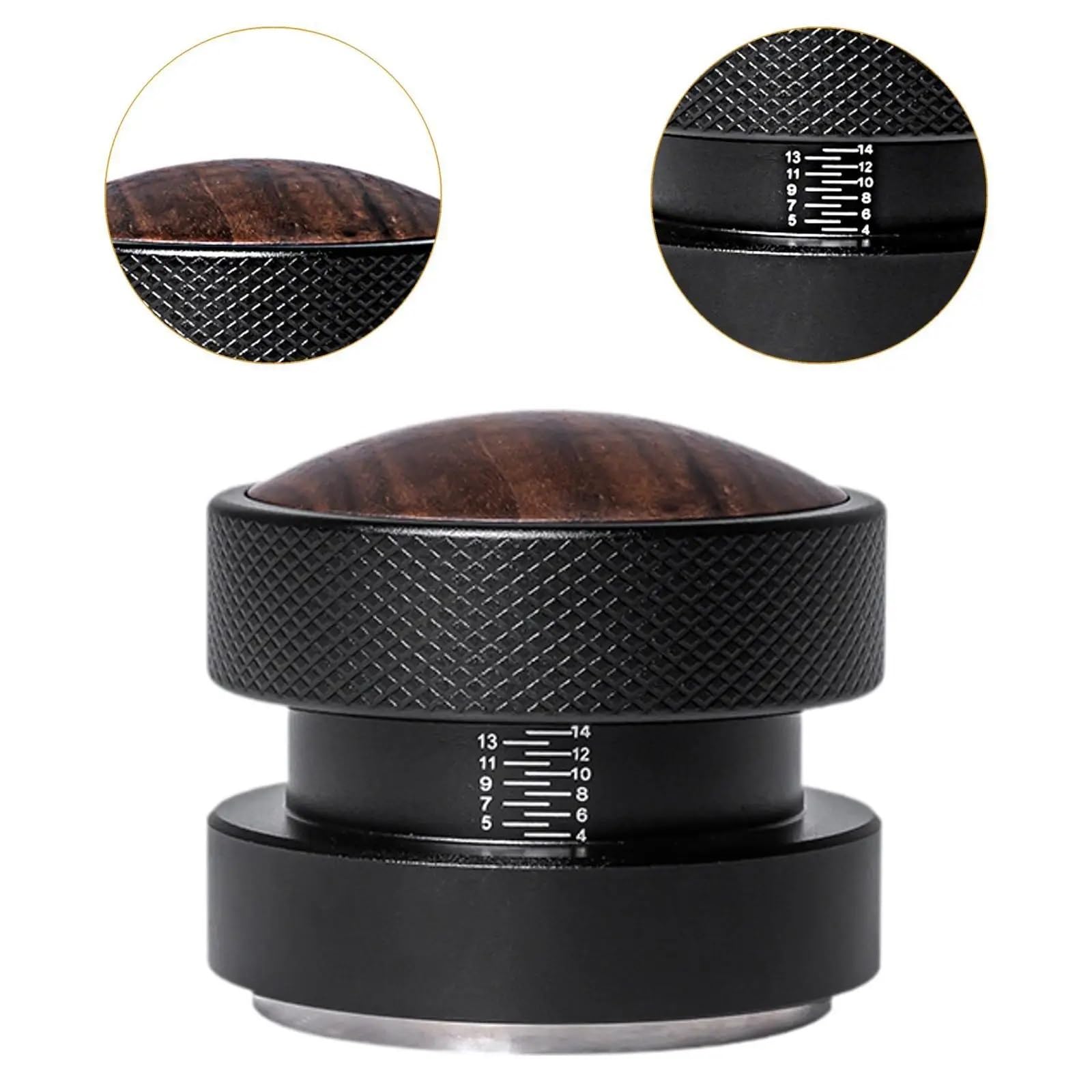 El café golpea, Tamper de café expreso acero inoxidable, 51mm/53mm/58mm, for hogar y cafetería(58mm)