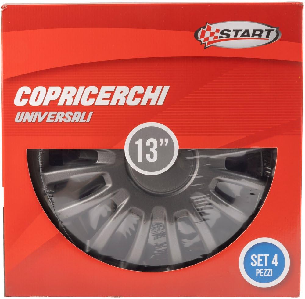 Start Set copricerchi auto antracite monza 13'' 4 pezzi in ABS
