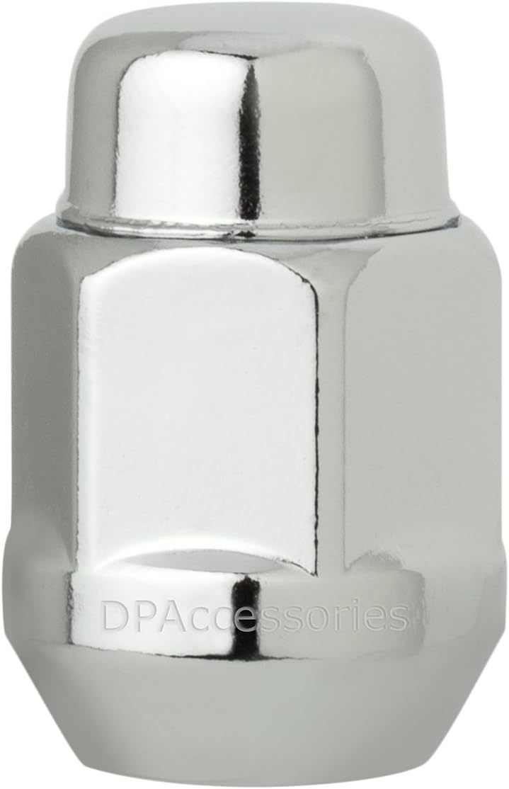DPAccessories 100 Chrome 12x1.5 Closed End Bulge Acorn Lug Nuts - Cone Seat - 13/16" Hex D3716-2305/100