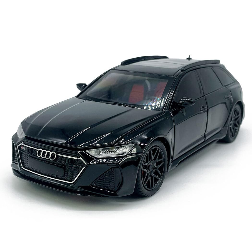 PLUSPOINT Diecast Audi RS6 Avant Toy Car 1:24 Scale Model,Pull Back Vehicles Alloy Simulation Supercar with Lights and Sound Also for Car Dashboard,Kids,Adult (1:24AudiRS6-Black) (B0CG3MJNQT) Amazon Price History, Amazon Price Tracker