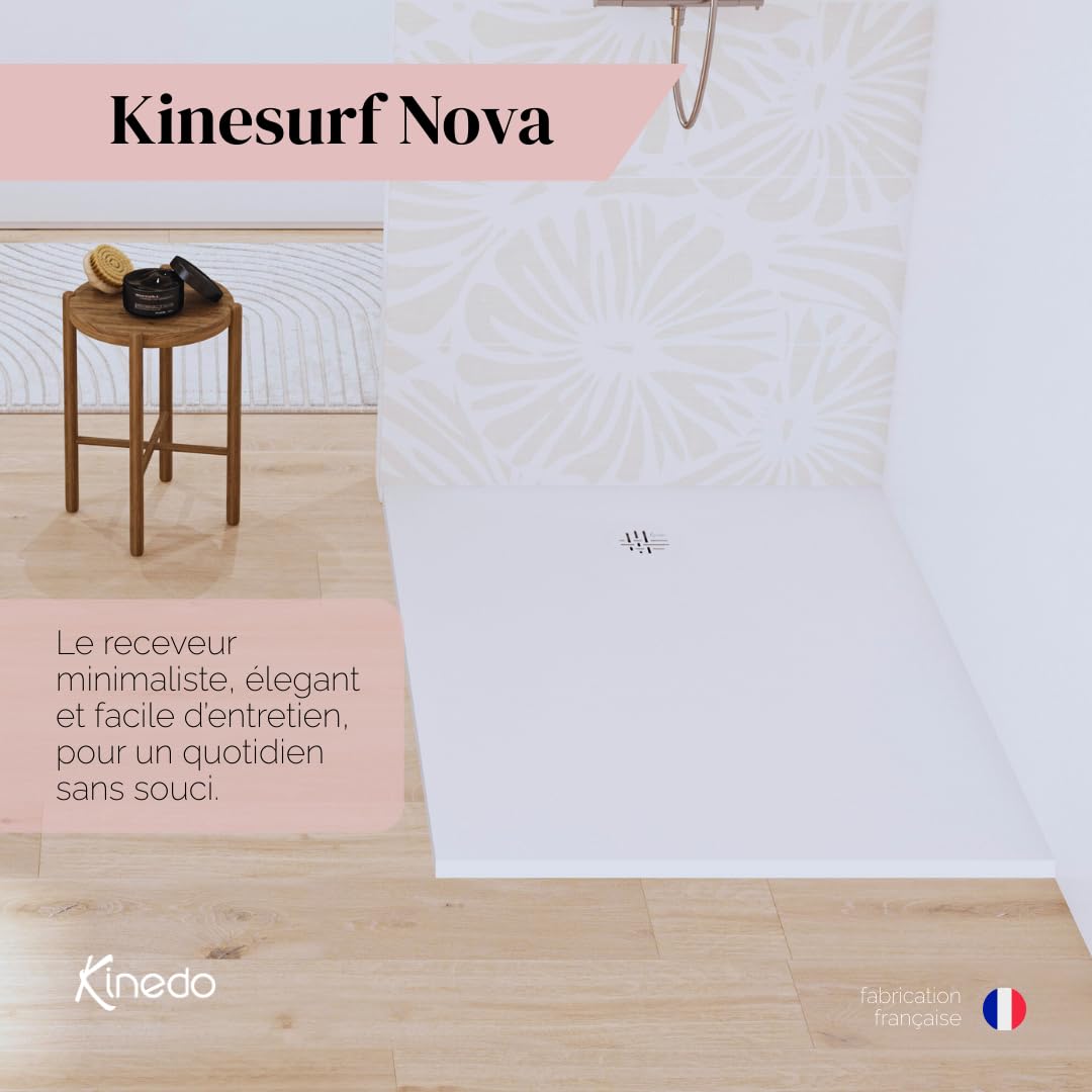 Receveur KINEDO Kinesurf Nova 120X80 blanc mat