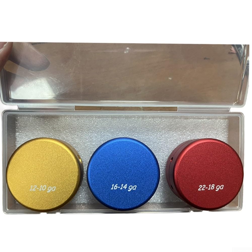 Conector de cable resistente al agua IP68 de aluminio Dual Cavity para cable subterráneo 16-14 AWG resistente a la intemperie manguito de conexión para jardín robot cortacésped (dorado, azul y rojo)