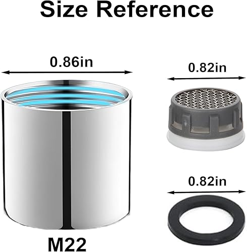 Vista 18 de Extensor de grifo giratorio de 360°, aireador de grifo hembra de latón macizo cromado, aireador de fregadero de cocina y filtro de fregadero