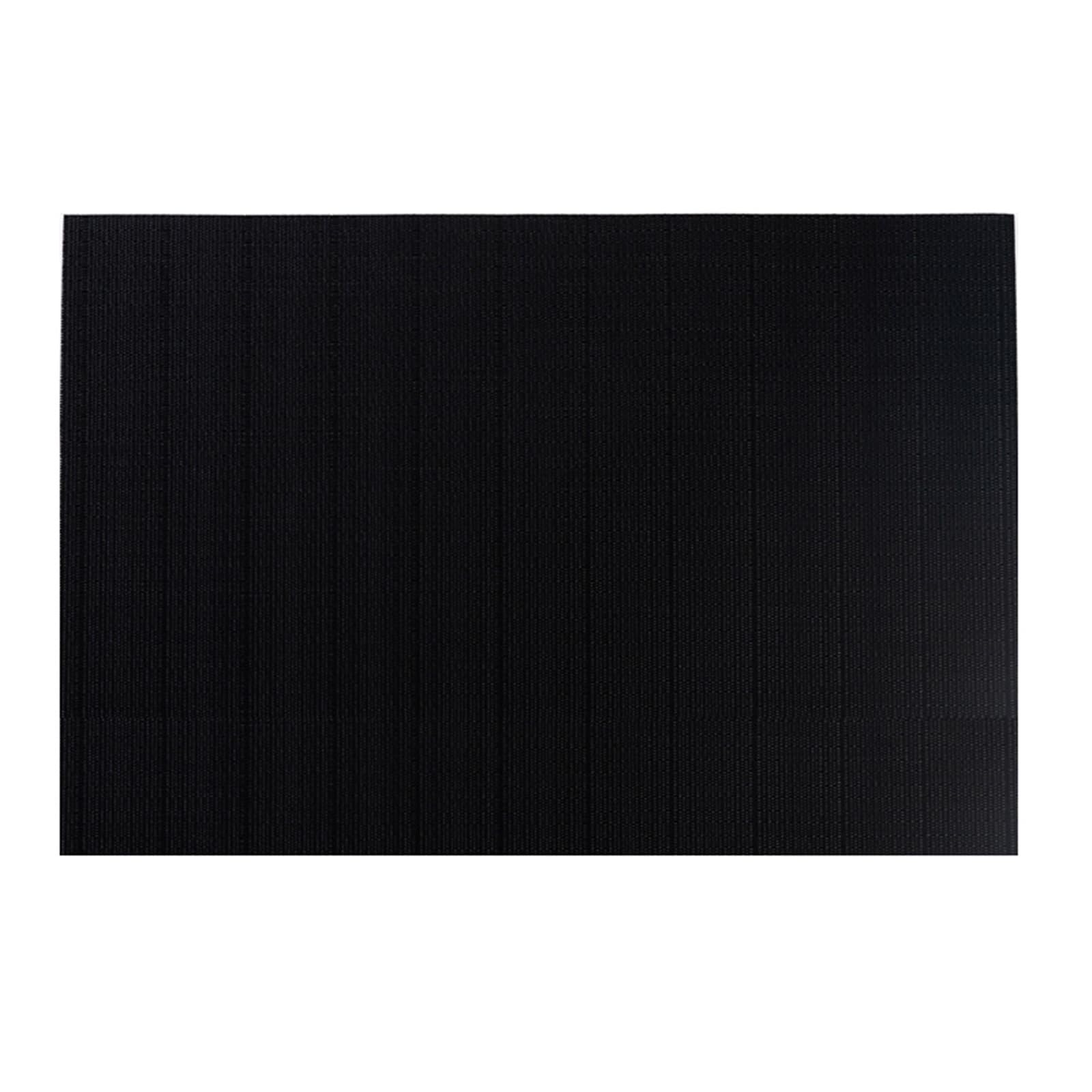 Sets de table tissés noirs à rayures 30x45 cm | Lot de 2 pour salle à manger
