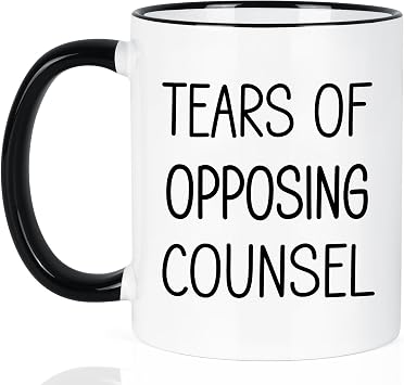 Maustic Lawyer Gifts for Men Women, Tears of Opposing Counsel Coffee Mug, Law School Student Attorney Paralegal Future Lawyer Gifts, Funny Lawyer Mug, 11 Oz