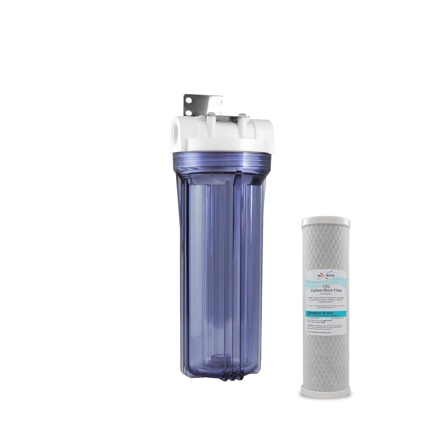 10" Whole House 1 Stage PreAquarium Water Filter System, Clear Filter