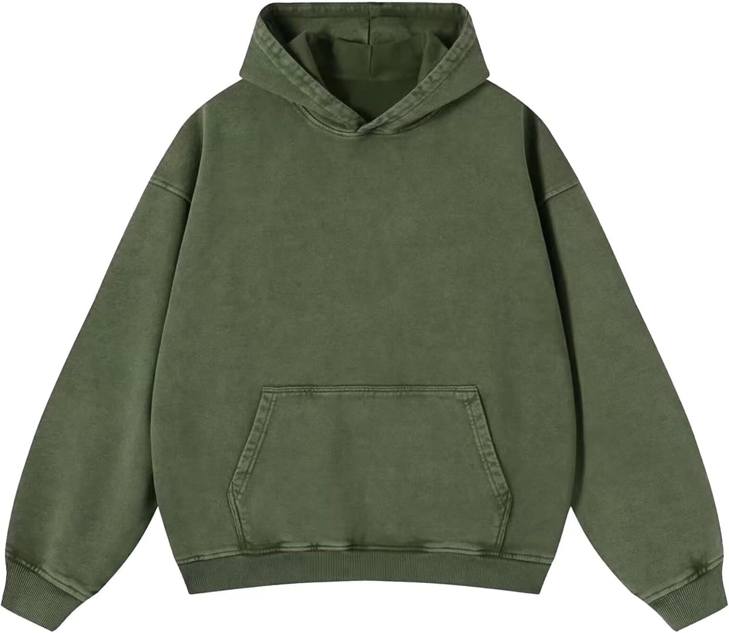 Mens Hoodies Oversized Acid Wash Hoodie Vintage Cotton Sweatshirt Streetwear Pullover Unisex