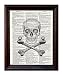 Fresh Prints of CT Skull and Crossbones - Dictionary Art Print Printed On Authentic Vintage Dictionary Book Page - 8 x 10.5