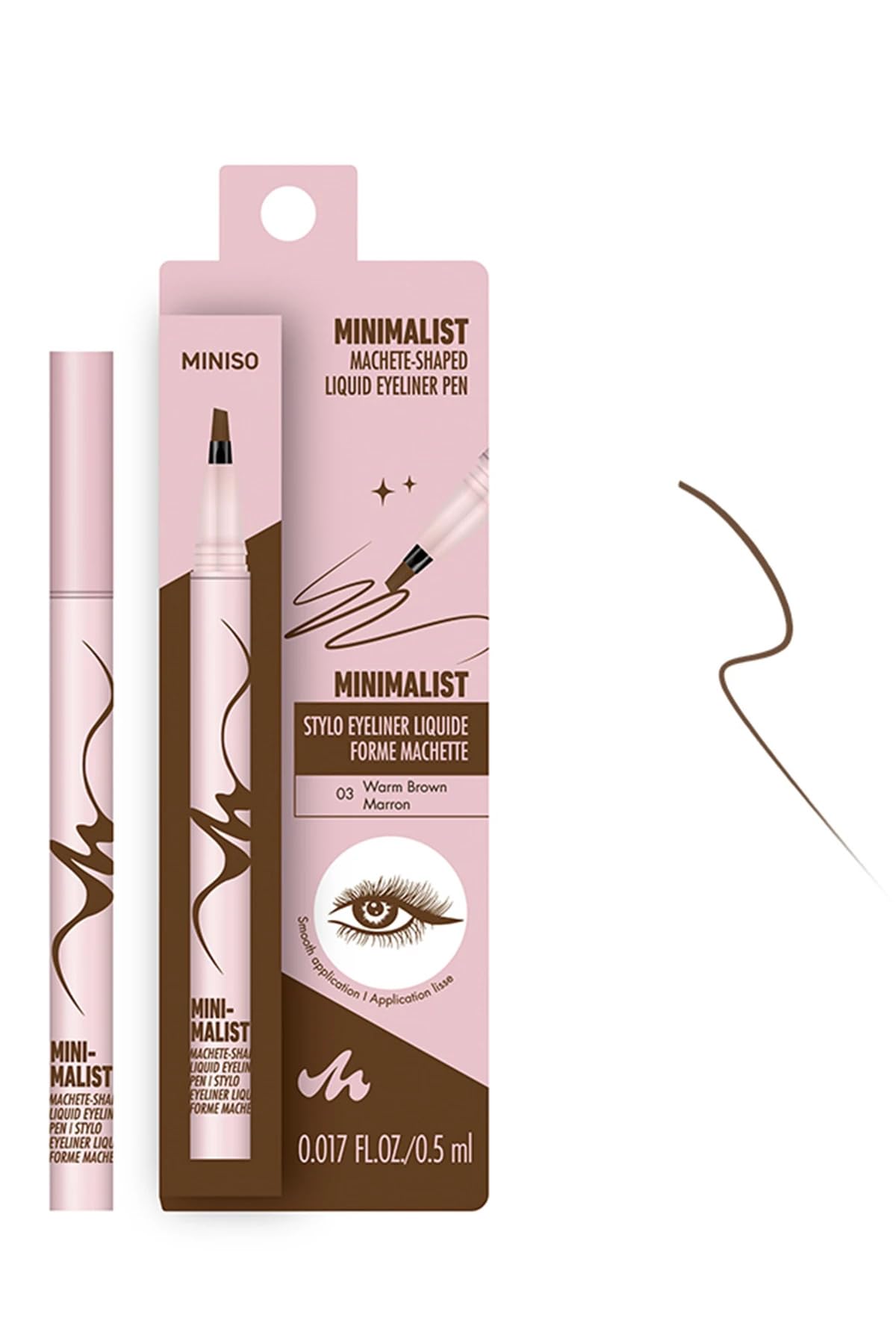 Miniso Minimalist Serisi Kesik Uçlu Eyeliner 03 Kızıl Kahve, 2017454010101