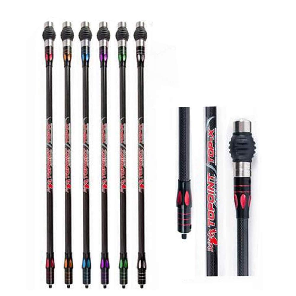 SHARROW Archery Carbon Bow Stabilizer Rod Main-Bar 24" 27" 30" 33" Balance Bar Stabilizer Extension Pole Carbon Stabilizer System for Compound Recurve Bow (Red, 27")