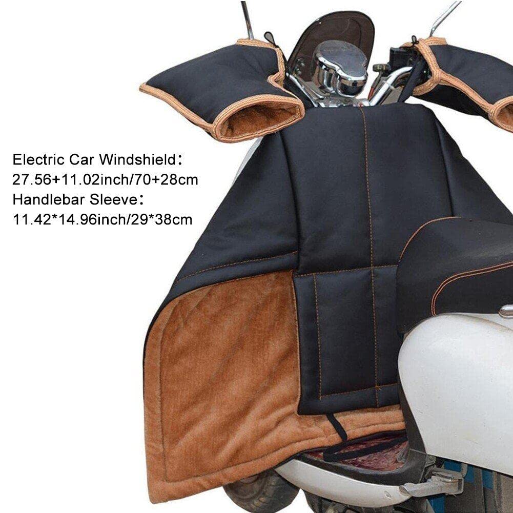 Sanfly Couvre-Jambes pour Scooters, Protection Contre la Pluie, Le Vent et Le Froid, Couverture de Moto, genouillère, Couvre-Jambes, Couette d'hiver avec Manches de poignée