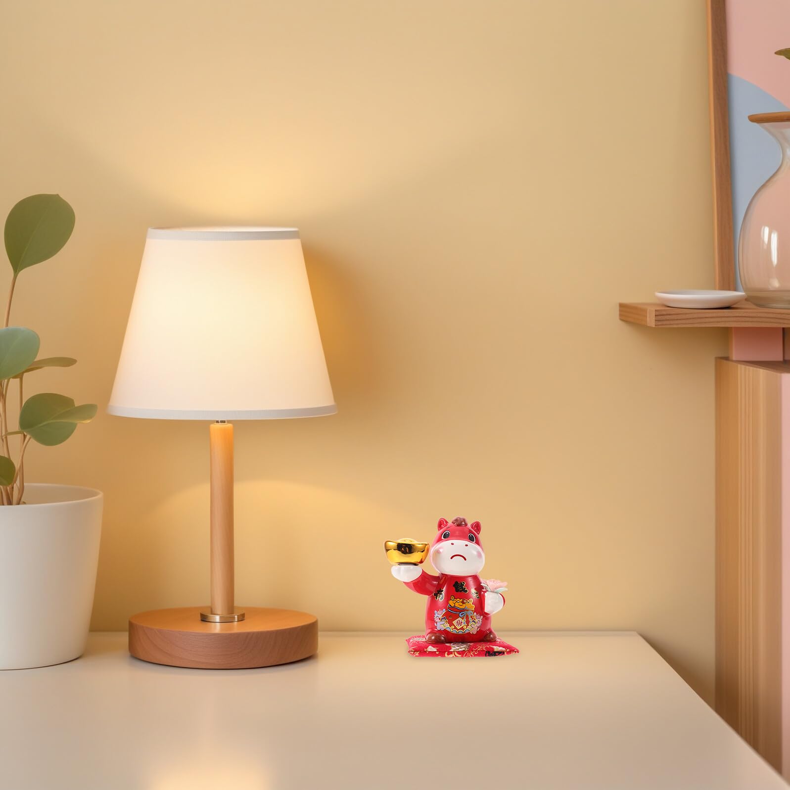 Abaodam Keramik Sparschwein Pferd Feng Shui Spardose Münzbank Neujahrsdeko Kompakt Langlebig