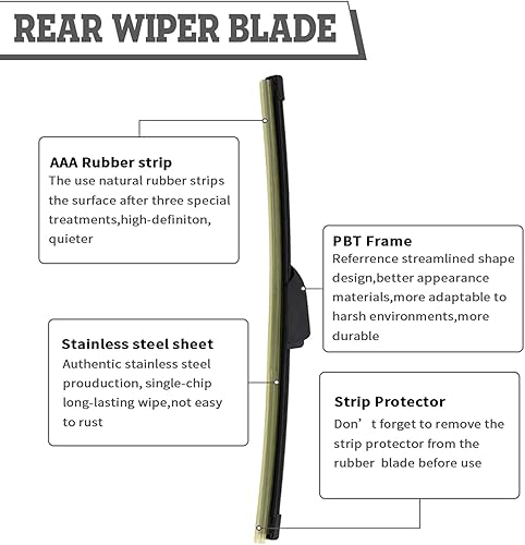 Miniatura 5 de Juego de tuercas para limpiaparabrisas trasero para Jaguar F-PACE 2017-2022, conjunto de accesorios de cubierta de limpiaparabrisas trasero,