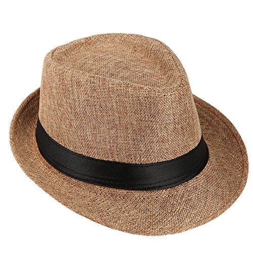 1920S Costume Accessories For Men - Gatsby Fedora Hat,Gangster Vest,Vintage Pocket Watch,Armbands,Pre Tied Bow Tie,Cp-S Champagne #TOP2