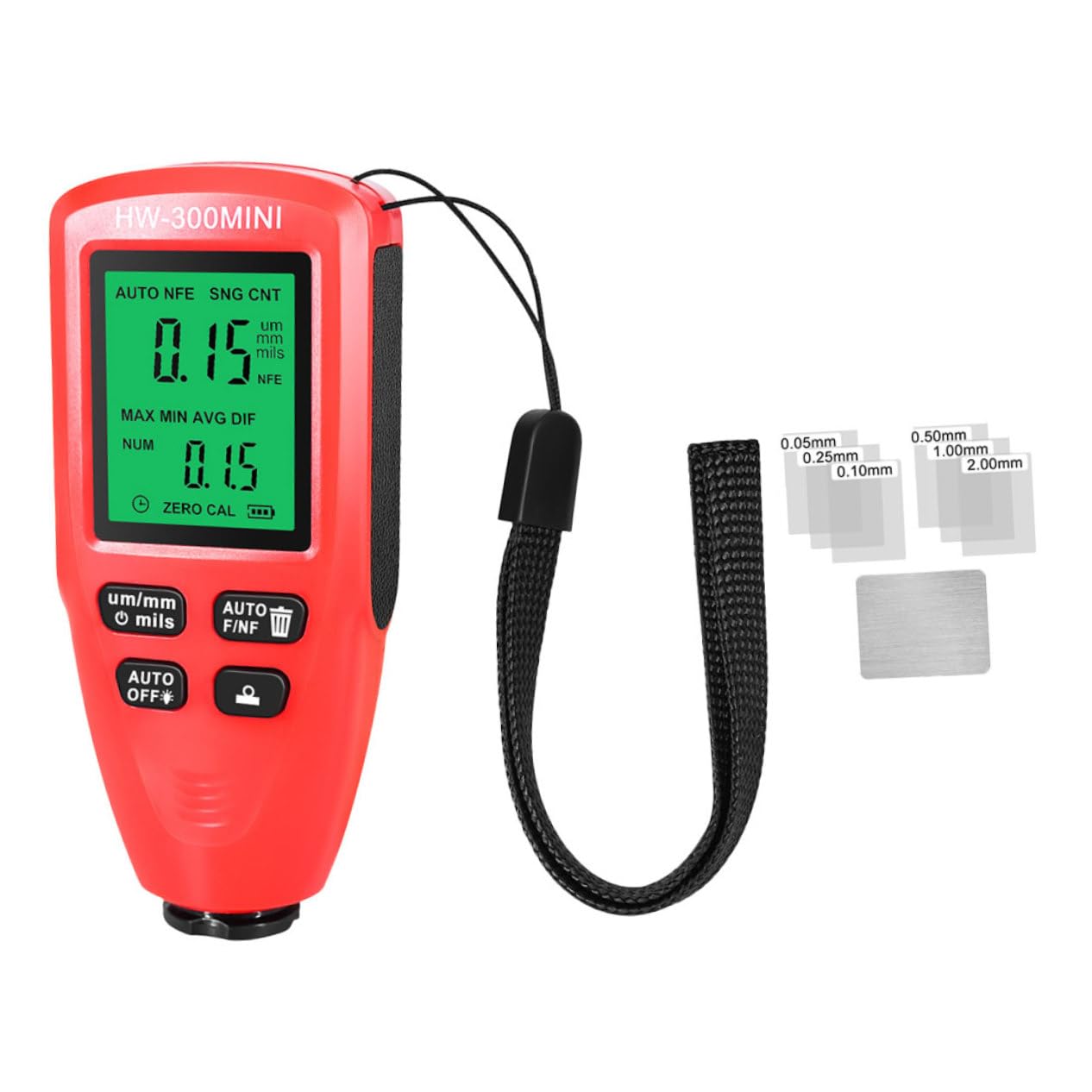 MUCKLILY Digital Car Gauge Paint Depth Gauge Tool for Automotive Coating Thickness for Steel Aluminum Chrome