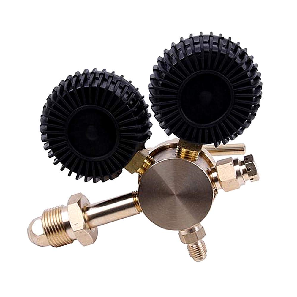 High Quality Nitrogen Regulator with 0-800 PSI Delivery Pressure Equipment Brass Inlet Outlet Connection Gauges Transparent & Golden
