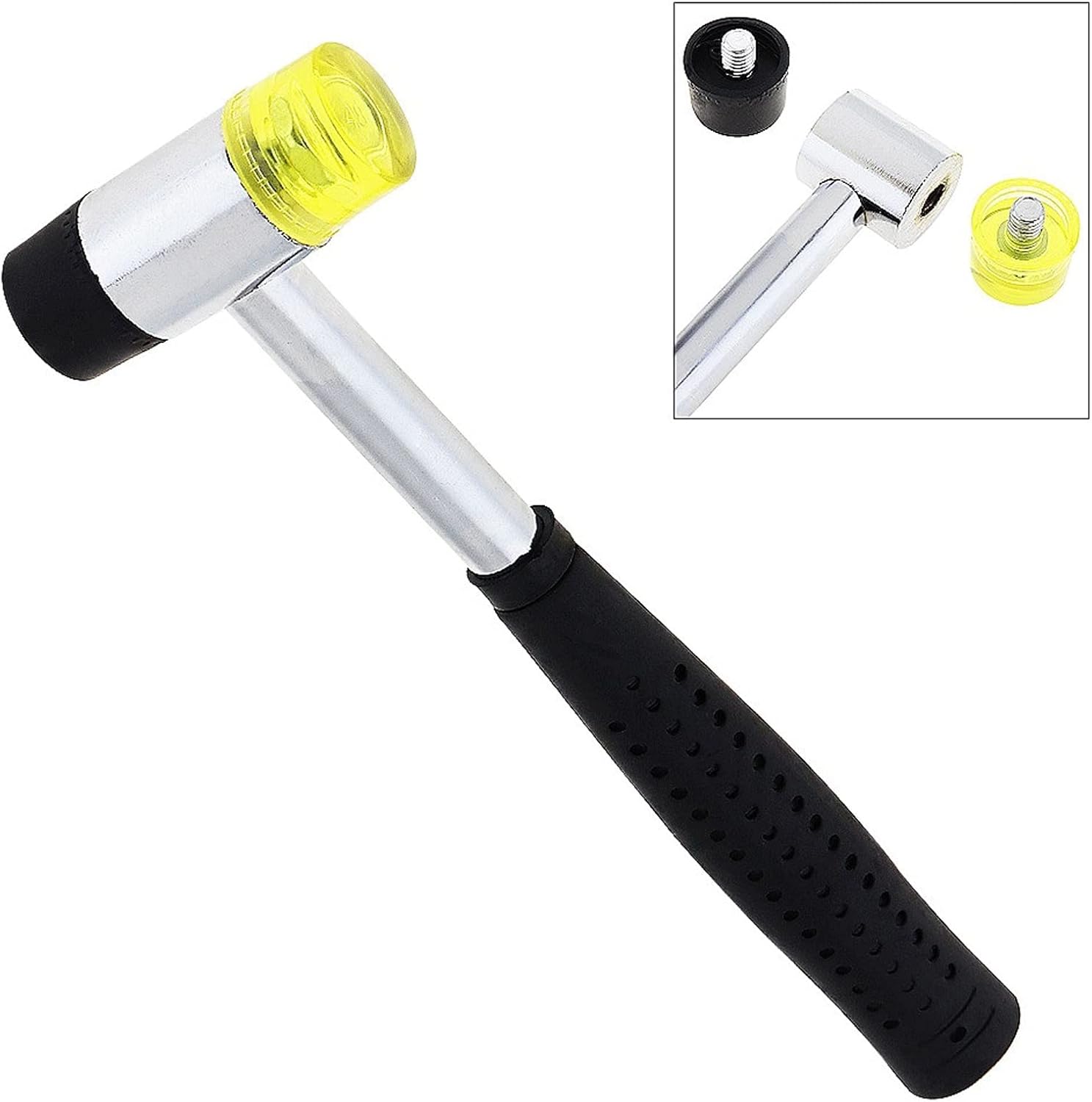 INLIMA Hammer Mini Double Faced Household Rubber Hammer Nylon Head Mallet Hand Tool for Jewelry/Craft/DIY