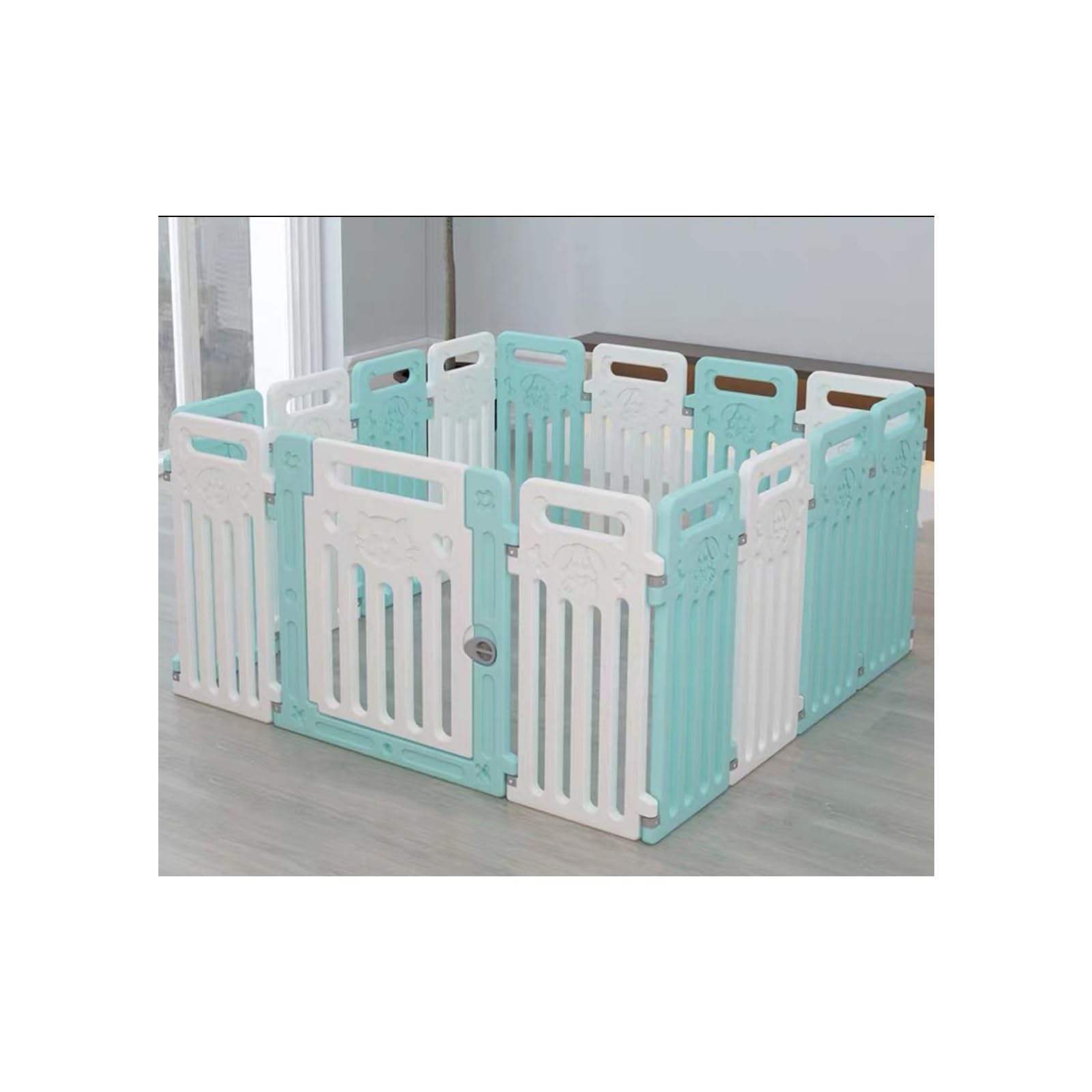 Recinto Recinzione Per Cani Recinto Per Cuccioli Recinzione Pieghevole Recinto Per Cani Cuccioli Da Interno O Esterno Recinzione Per Cani/Cuccioli Recinzione Per Cuccioli Con Porta(Green,16-p