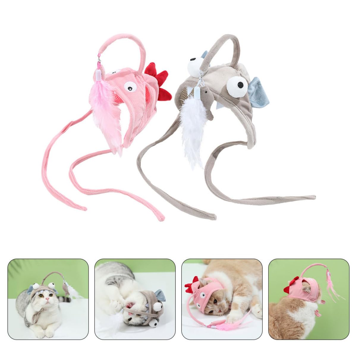 minkissy 10 Piezas de Linterna de Cabeza de Juguete Varita de Gato Juguetes interactivos para Gatos de Interior Mascota Cosplay Sombrero Fiesta Disfraz Accesorio Juguetes para Gatos con Varita