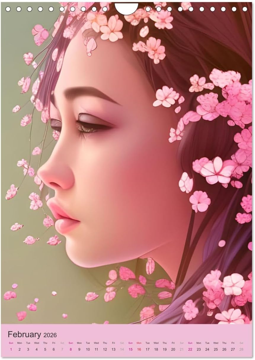 Japanese cherry blossoms - portraits for dreaming, US-Version (Wall Calendar 2026 DIN A4 Portrait), CALVENDO 12 Month Wall Calendar